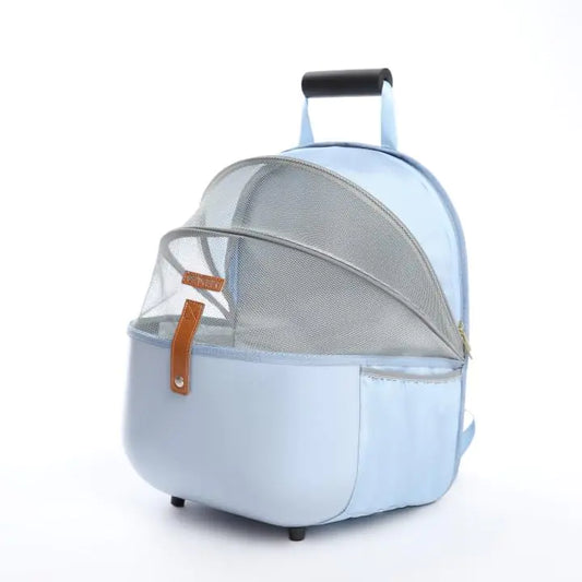 Petseek Small Dog Carrier Backpack Breathable Travel Bag for Small Dogs Lighter Pet Backpack for Outdoor Hiking Picnic Camping Blue