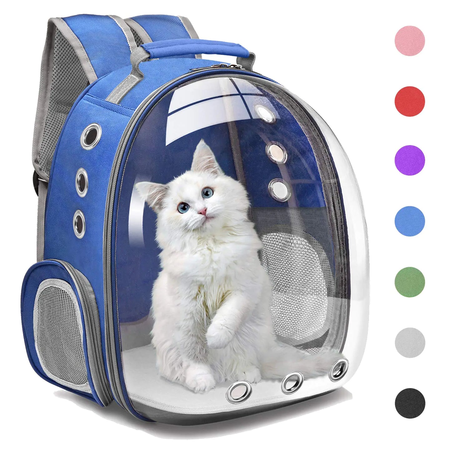 Henkelion Cat Backpack Carrier Bubble Carrying Bag Small Dog Backpack Carrier for Small Medium Dogs Cats Space Capsule Pet Carrier Dog Hiking Backpack Airline Approved Travel Carrier - Navy Blue
