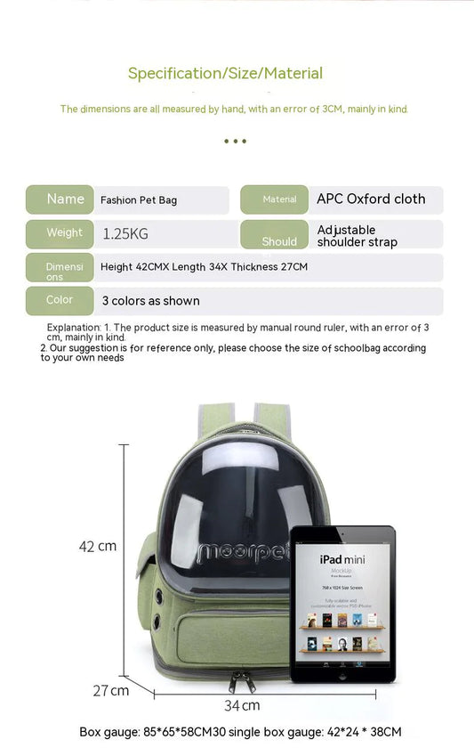PetLux Panorama Carrier™ 360° Komfort für stilvolle Reise