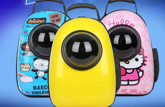 Breathable Pet Space Capsule Backpack for Cats and Dogs