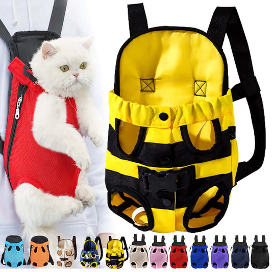 Furry Pawsy Cat Carrier Furry Pawsy Carrier Portable Pet Carrier Backpack Adjustable Pet Front Cat Dog Carrier Backpack Legs Out Easy-fit Chest Carrier for Small Dogs Cats Puppies (Yellow-bS)