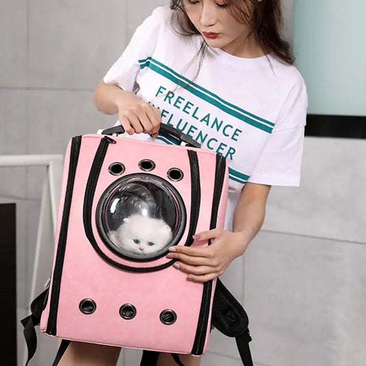 🚀 Space Capsule Haustier-Rucksack – Atmungsaktiver Backpack für Hunde & Katzen